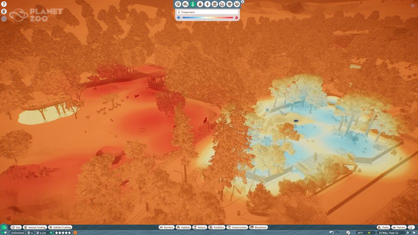 Planet Zoo - Temperature View